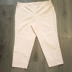 Carolina Belle womens pull up light peach colored Capris ankle pants size 22W